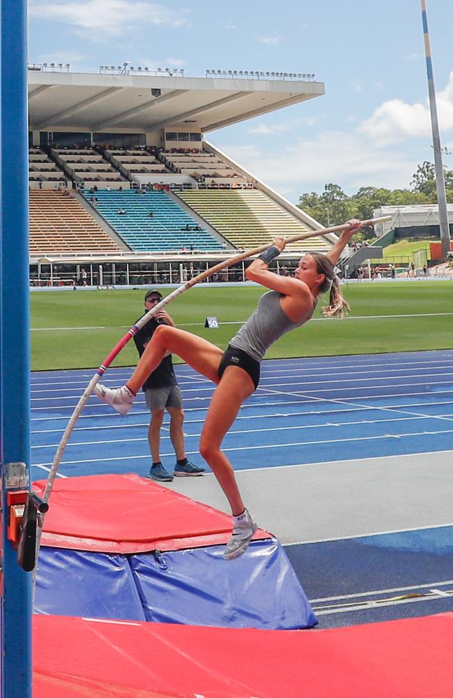 Action from the Queensland Athletics track and field championships at QSAC on Saturday March 15, 2025. Picture: Stephen Archer.