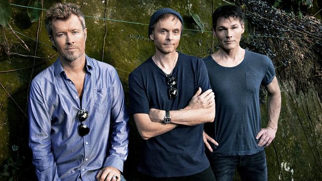 Norwegian band a-ha pictured last year, Magne, Pal and Morten. Pic: Just Loomis