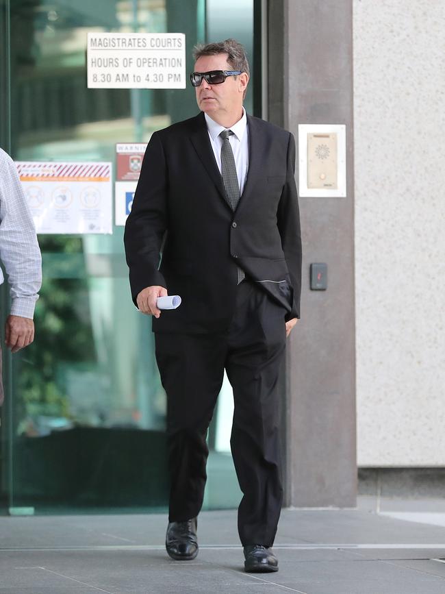 Mind coach Sean Lynch leaves the Brisbane Magistrates Court in 2020.