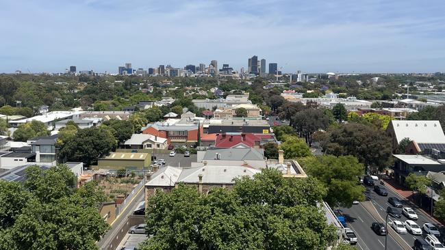 The view from the top of the Orta apartments on The Parade at Norwood. Picture: Supplied