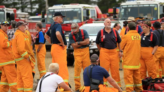 Firefighters and emergency services continue to monitor and battle the Rosedale blazes . Picture: Mark Stewart