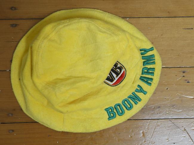 <b>Boony Army hat: </b>I am a passionate Australian cricket fan. This hat reminds me of the days when I was a Boony fan and the Boony Army was out in force. I haven’t worn this hat in years.