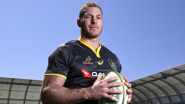 Wallabies captain David Pocock poses for a photograph following the Australian Wallabies captains run at CBUS Stadium on the Gold Coast, Friday, September 14, 2018. Australia will play Argentina in a Rugby Championship Test match on Saturday. (AAP Image/Dave Hunt) NO ARCHIVING