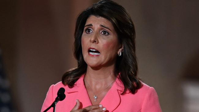 Former Ambassador to the United Nations Nikki Haley at the Republican convention in, 2020. Picture: AFP.