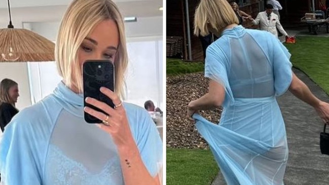 ‘Tacky, trashy’: See-through blue dress that has Aussies up in arms