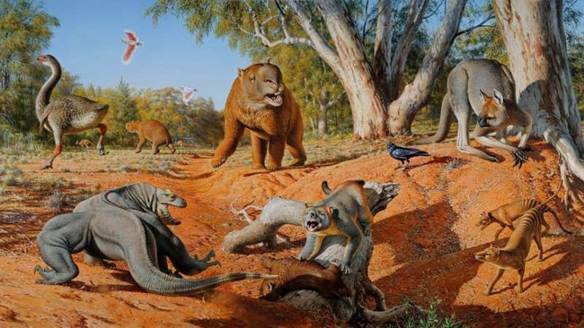 Ancient megafauna was wipedout by the arrival of the first humans on this continent. Picture: Monash University.