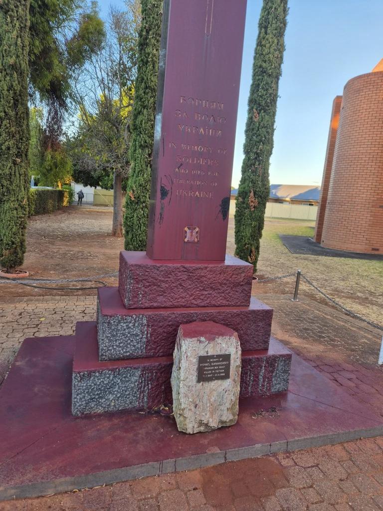 Police are now investigating the vandalism of the monument in Wayville. Picture: Patrick Ryan