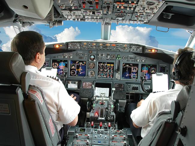 Generic photo showing pilots in a plane cockpit. Picture: iStock