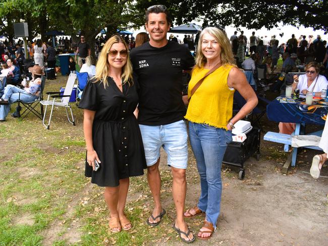 Katrina Derkacz, Tommy Rynberk and Jo McCaughan at the Alex Scott &amp; Staff Woolamai Cup on Saturday, February 8, 2025. Picture: Jack Colantuono