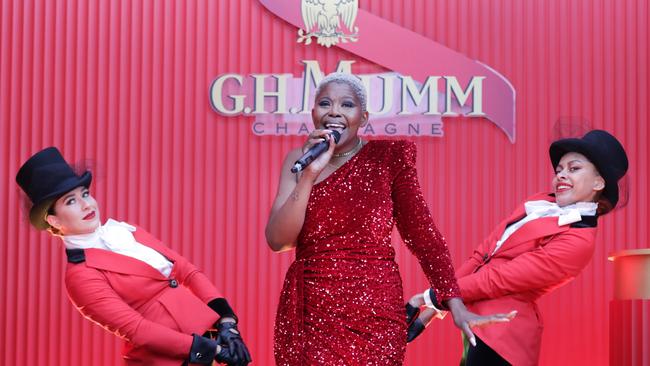 Singer Thando performing at G.H. Mumm marquee. Picture: David Caird