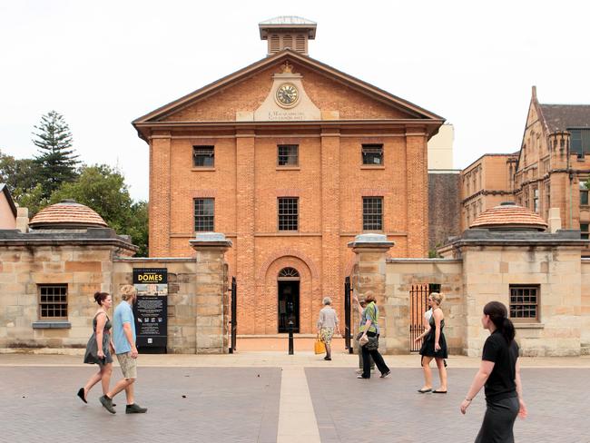 The guard tower domes designed by colonial architect Francis Greenway at Hyde Park Barracks.