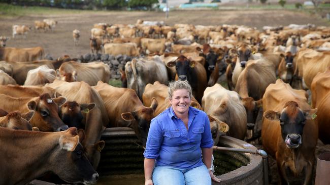 Sarah Chant is a dairy farmer at Warrion. Picture: Andy Rogers