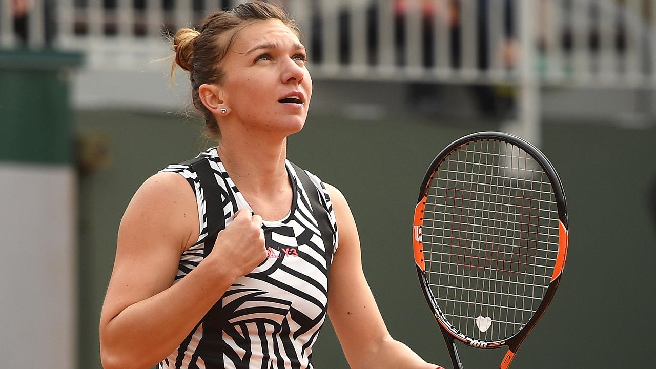 Simona Halep French Open “zebra” outfit turns heads  —  Australia's leading news site