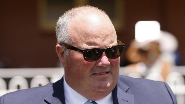 NEWCASTLE, AUSTRALIA - NOVEMBER 12: Brad Widdup looks on after winning race 1 the Nzb Airfreight Max Lees Classic with Fire Lane during Racing at Newcastle Racecourse on November 12, 2022 in Newcastle, Australia. (Photo by Mark Evans/Getty Images)