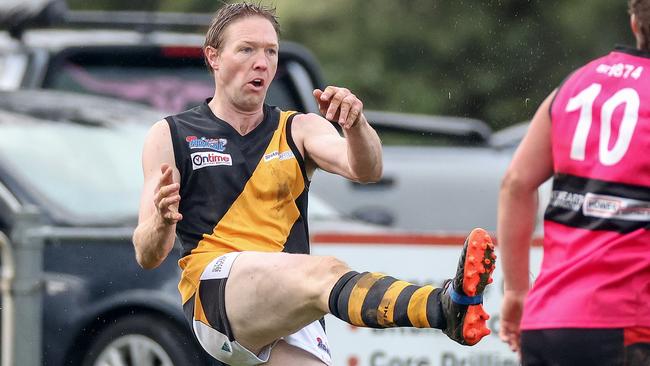 Tom Waters in action for Lancefield. Picture: George Sal