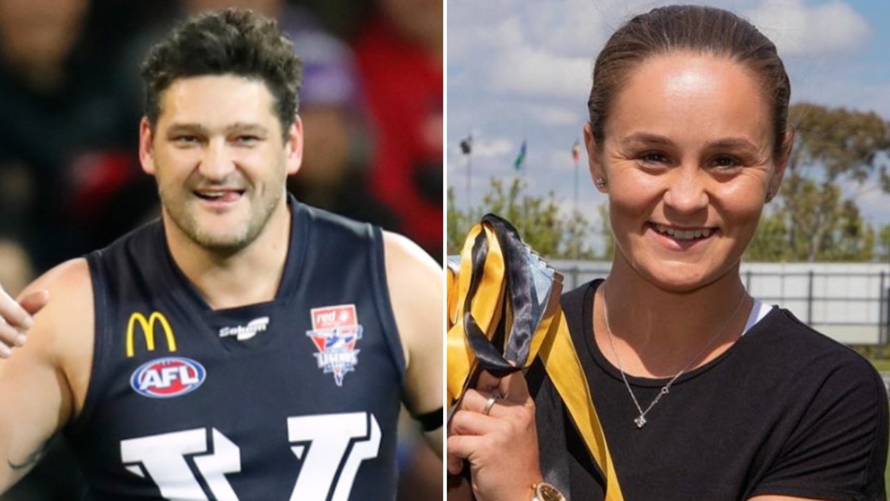 Brendan Fevola has taken issue with Ash Barty presenting the premiership cup.