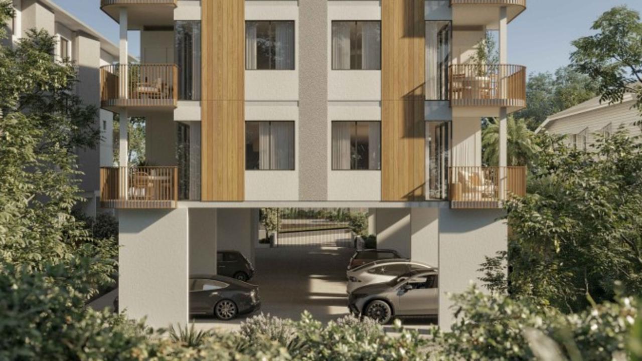 Artist impressions of the apartment complex proposed for 17 Saltair St, Kings Beach. Photo: Freespace Design