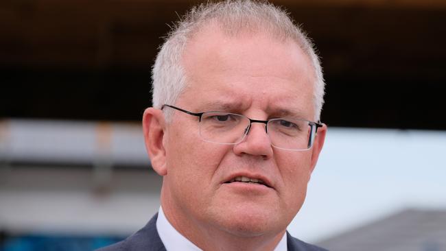 Scott Morrison in Melbourne on Thursday. Picture: Getty Images