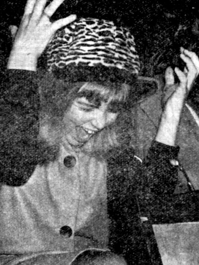 Distraught fan screaming during British pop band The Beatles concert in Adelaide Jun 1964. Picture: News Corp