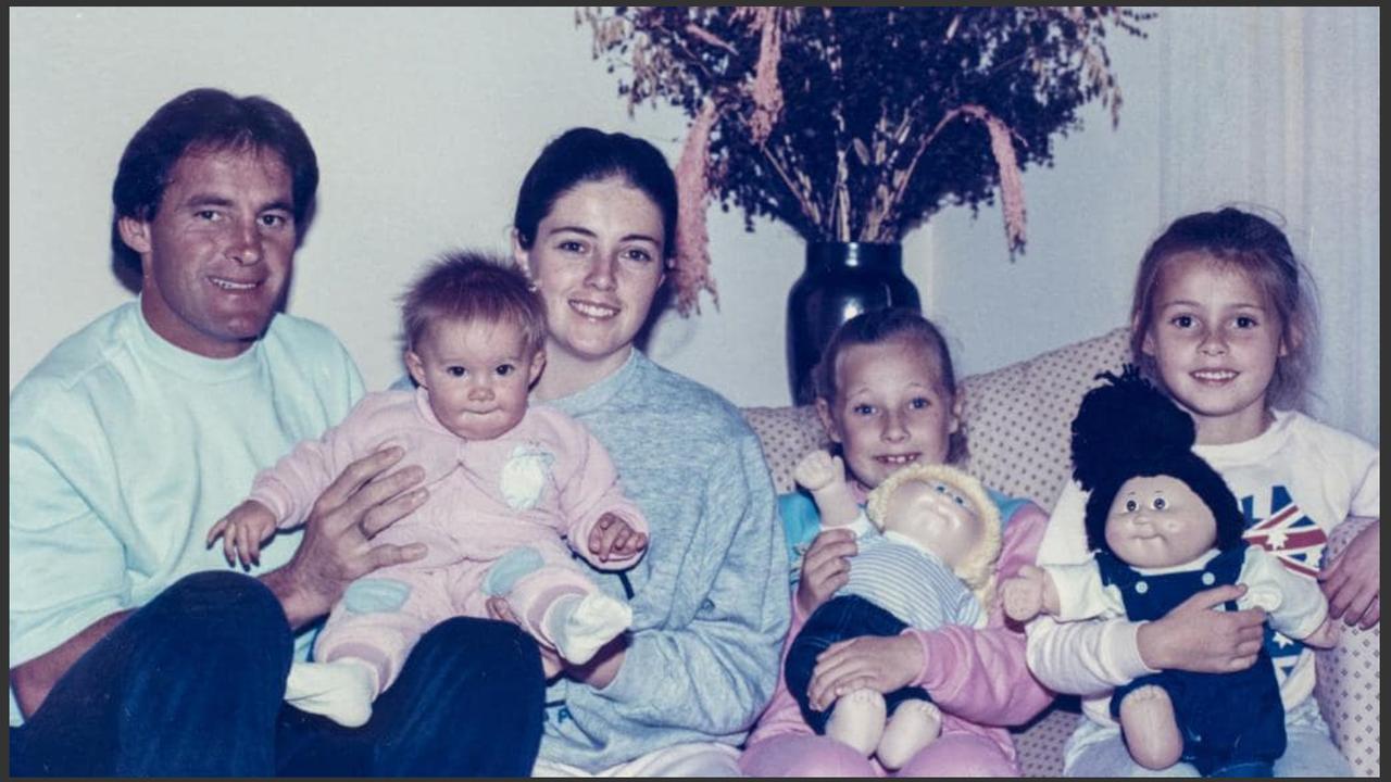 In 1984, two years after Lyn vanished, Chris and Joanne married and moved with Shanelle and Sherryn to Queensland, where they had their daughter Kristin. Picture: Supplied