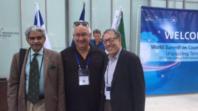 Michael Danby, centre, at the conference in Israel last year.