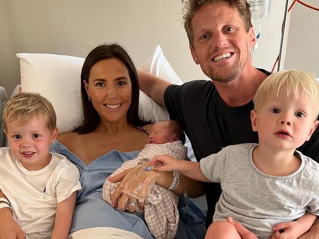 Rory and Belinda Sloane have welcomed their fourth child, Summer Maree. Picture: Instagram