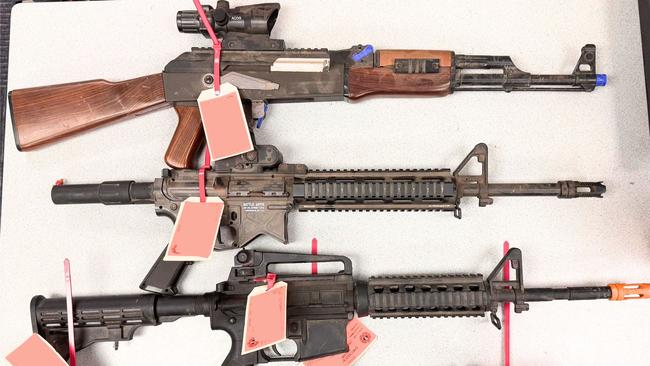 A man will face court after police found six gel blaster firearms and more than 20 cannabis plants being grown inside a Riverland home. Picture: SA Police