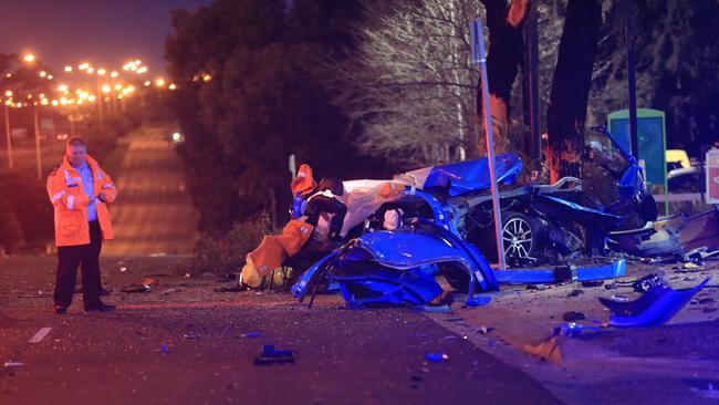 The crash on Melbourne Rd claimed the life of Matthew Bloom. Picture: Peter Ristevski