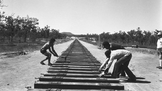 1974: In the ‘70s, Aboriginal men could only secure employment by either working on stations for graziers they had good relationships with, or as fettlers on the railway lines. Pictures is fettles on the Greenvale line. Photo: The Workshops Rail Museum/Queensland Rail Collection. Photo Contributed