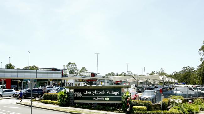 A major redevelopment of the Cherrybrook Village shopping centre car park is underway. Picture: John Appleyard