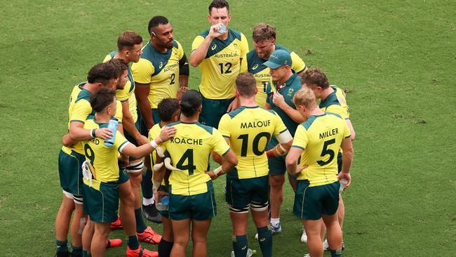 The Aussie Rugby Sevens team has been investigated over some members’ behaviuor on their flight home from Tokyo. Picture: Getty Images