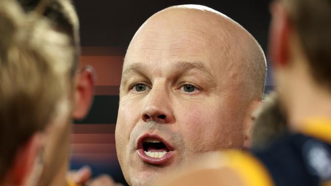 Crows coach Matthew Nicks says his side’s goalkicking caused their demise. (Photo by Sarah Reed/AFL Photos via Getty Images)