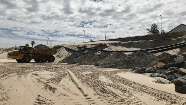 Another round of sand carting will get underway at West Beach on Monday to combat erosion. 