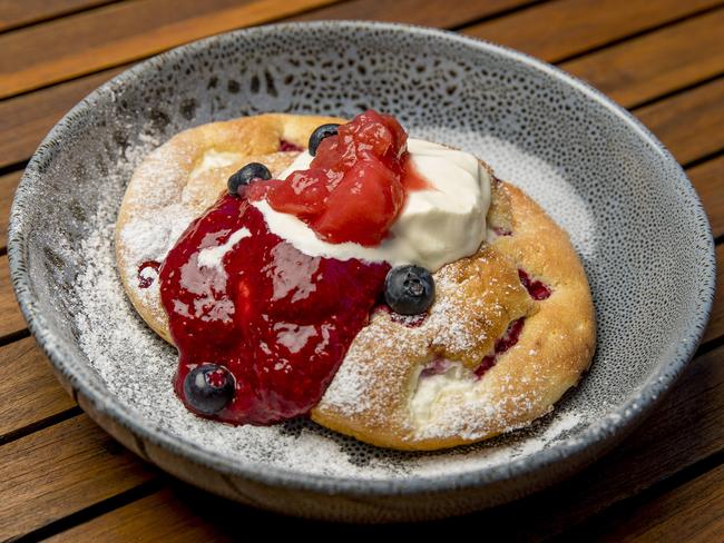 Raspberry and Ricotta Souffle Pancakes. Picture: Jerad Williams.