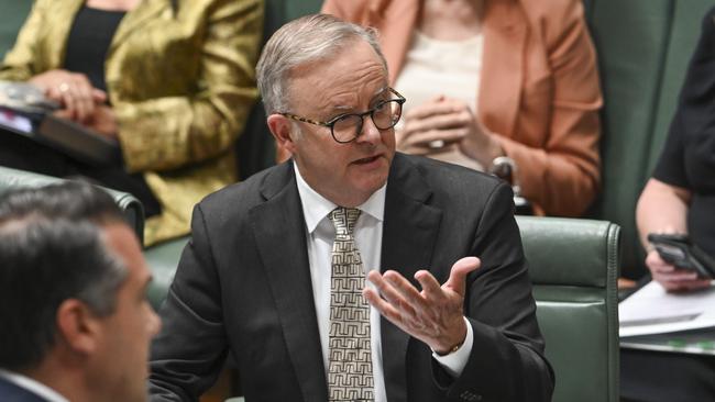 Prime Minister Anthony Albanese during Question Time at Parliament House in Canberra. Picture: NCA NewsWire / Martin Ollman