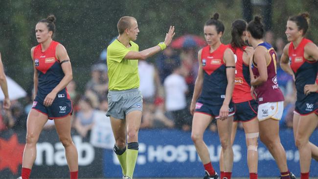 AFLW players expressed concern about the standard of umpiring in the league.