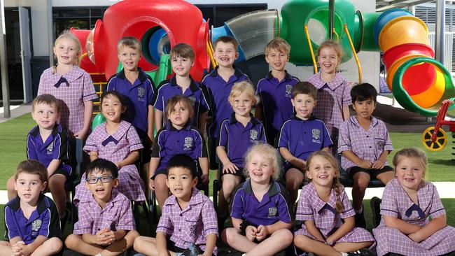 My First Year: Broadbeach State School Prep M. Front row: TJ, Harry, Andy, Amelia, Blake, Lilah. Middle row: Brodie, Rosylia, Georgia, Lexi, Aston, Lennox. Back row: Laura, Bowe, Noah, Bruce, Ethan, Sienna. Picture Glenn Hampson