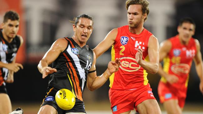 Jack Scrimshaw (right) has been traded to Hawthorn. Picture: Felicity Elliott