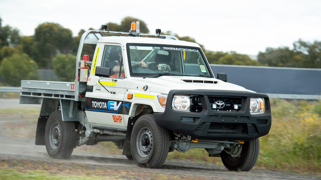 Toyota and BHP are trialling an electric LandCruiser ute.