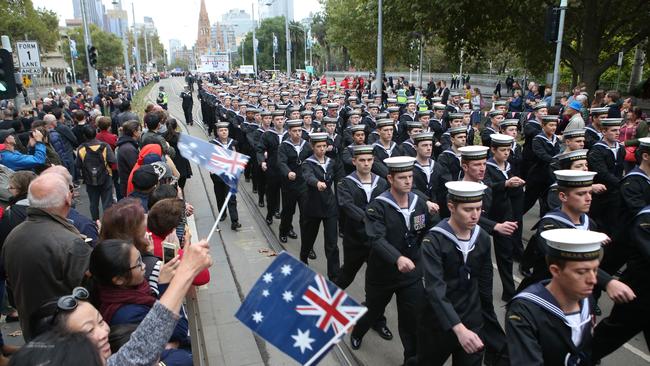 After attending the Anzac Day dawn service and march, visit your local shopping centre. Most open at 1pm on Anzac Day. Picture: David Crosling