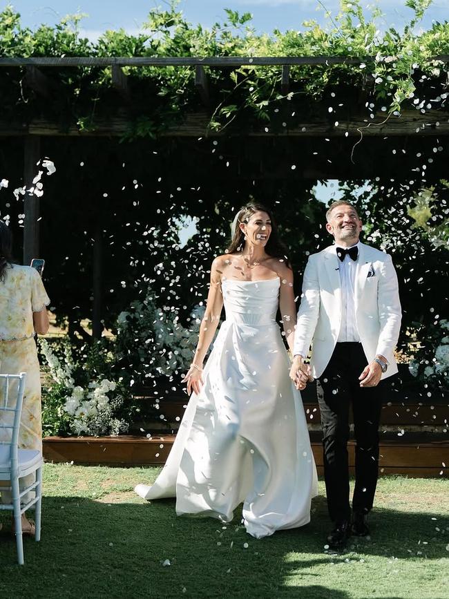 Stephanie Rice marries Perth pastor in intimate vineyard ceremony. Photo: Novare Weddings