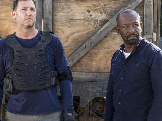 The Walking Dead Episode 13 series 7. Lennie James as Morgan Jones, Karl Makinen as RichardÂ - The Walking Dead _ Season 7, Episode 14 - Photo Credit: Gene Page/AMC