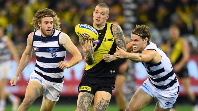 Richmond is set to be September spectators, while Geelong will be minor premier, according to Mick McGuane. Picture: Quinn Rooney/Getty Images.