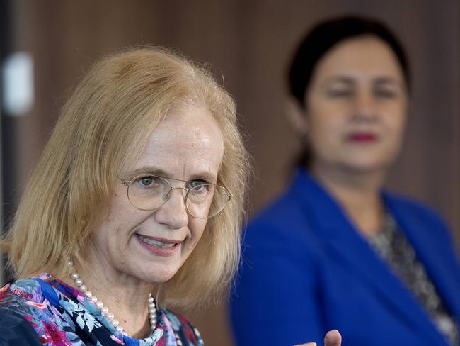 Neither Queensland chief health officer Jeannette Young nor Premier Annastacia Palaszczuk have received their COVID-19 jabs. Picture: NCA NewsWire / Sarah Marshall