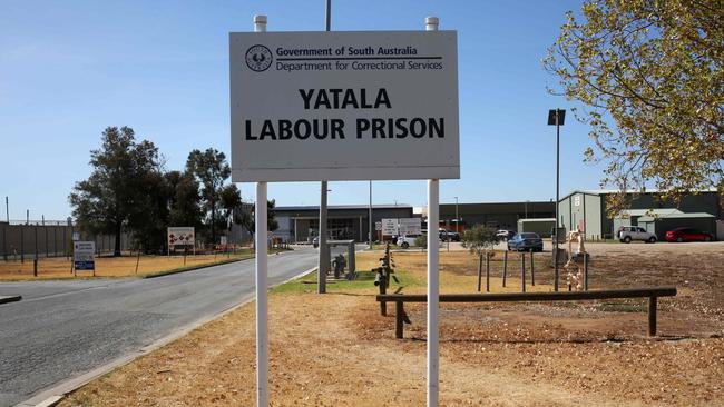 Exterior of Yatala Prison. Yatala Prison is in lockdown after a package was left at the gate. A package which was found outside South AustraliaÕs biggest prison has been declared not suspicious by the police bomb squad.About 12.30pm on Saturday two men attended the public area of the Yatala Labour Prison guardhouse Peter Brow Dr, on Grand Junction Rd at Northfield.(AAP/Emma Brasier)