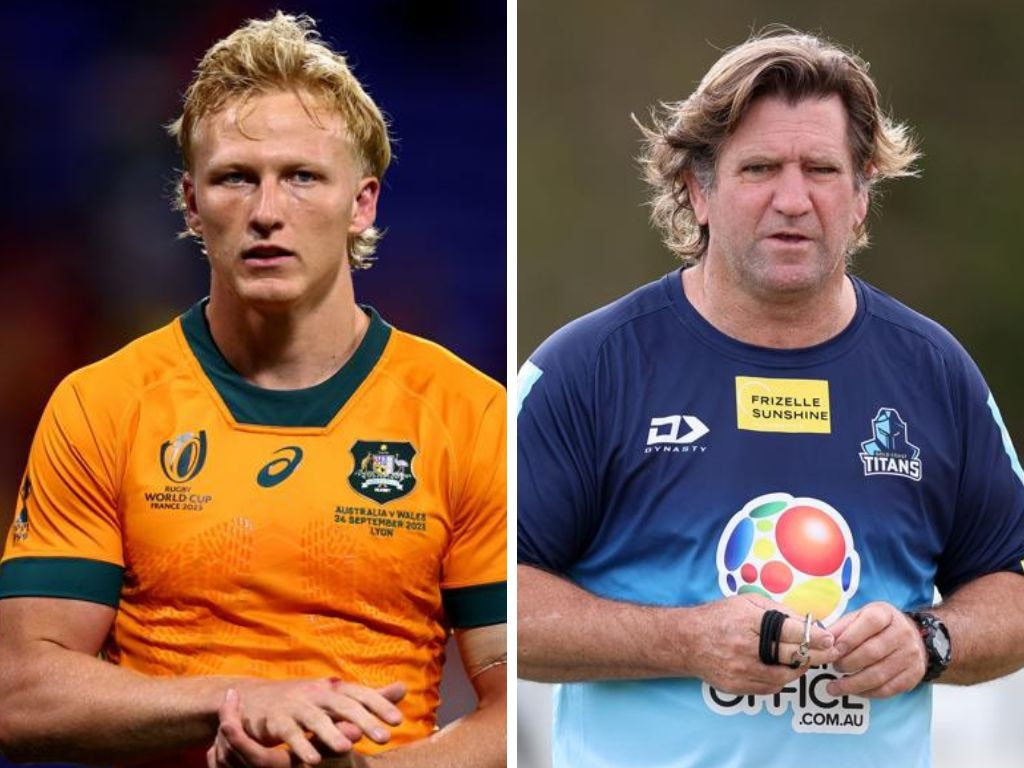 Carter Gordon and Des Hasler. Photos: Getty Images