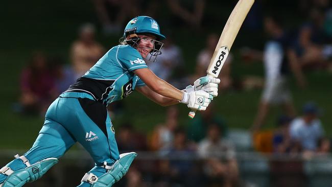 Action from the Women's Big Bash League Twenty20 cricket match between the Brisbane Heat and the Sydney Thunder at Cazalys Stadium, Cairns. Heat's Beth Money scored 102 runs on 55 balls. PICTURE: BRENDAN RADKE