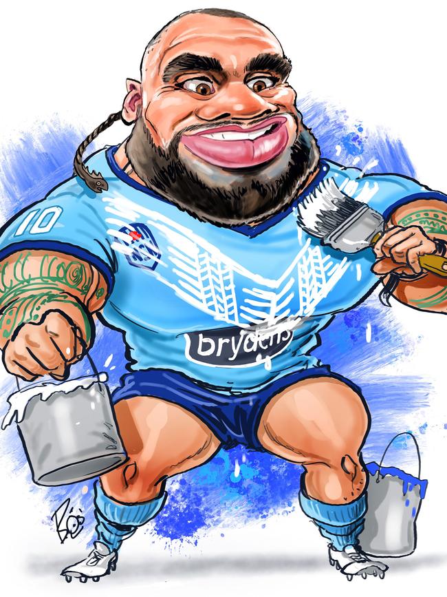 Junior Paulo is one player the Blues would lose if Samoa was elevated to tier one and he chose to stick with them. Art: Boo Bailey