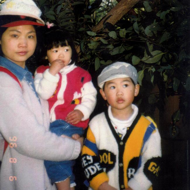 NSW murder victim Susan Park with her children Andrew and Amy.