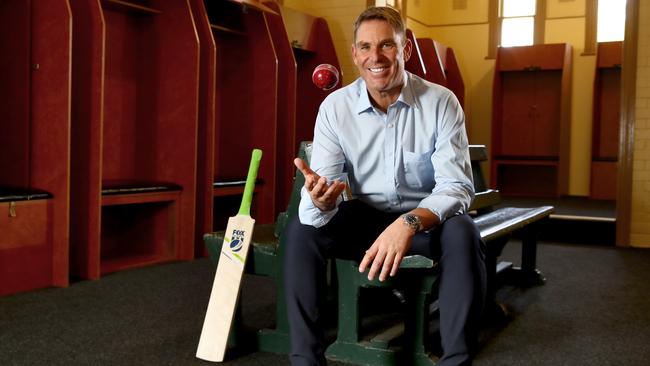 Spin king Shane Warne in the change rooms of the SCG. Picture by Toby Zerna.